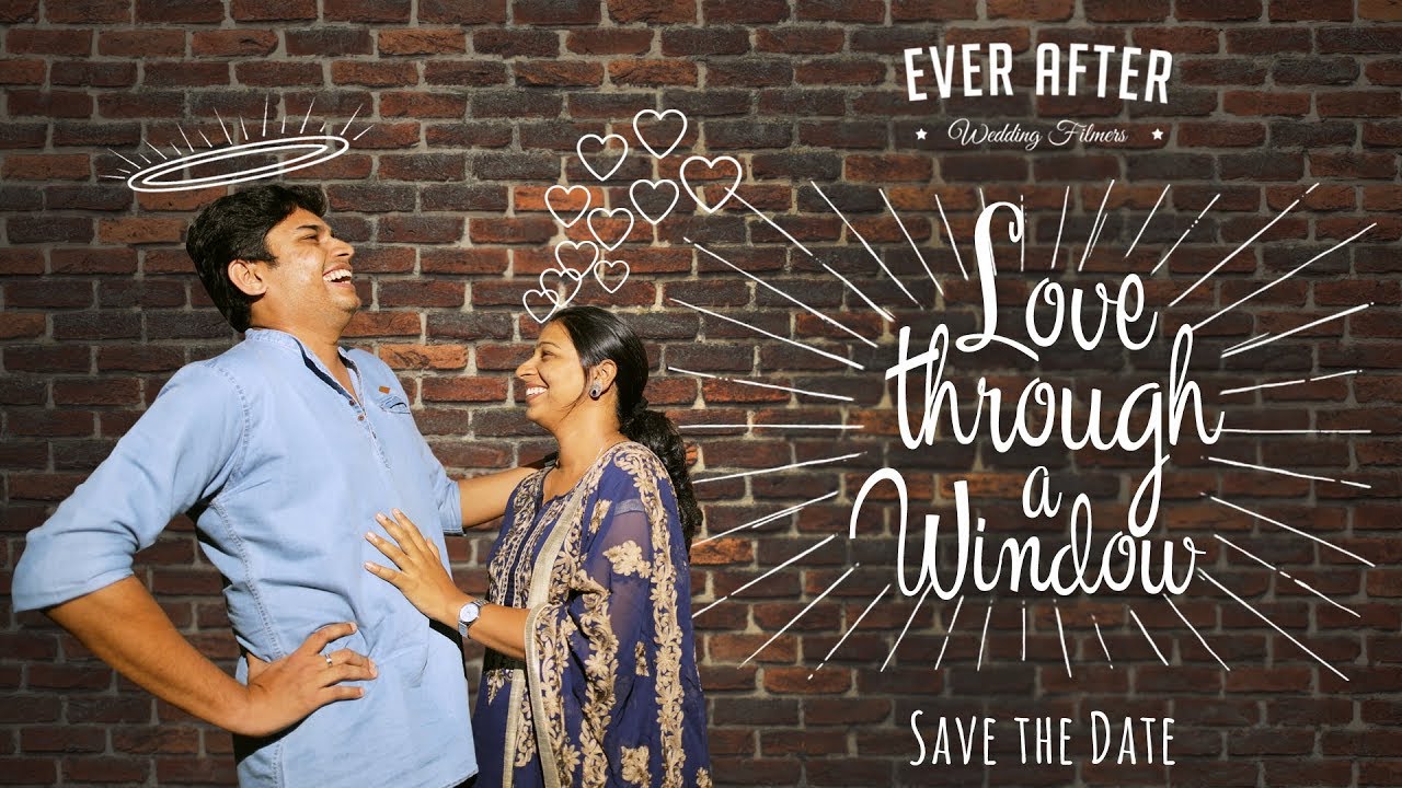 Love through a window | Save the Date | Eby & Sara.