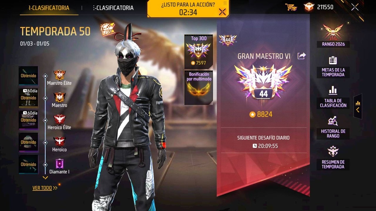 TOP GLOBAL 40 EN BR CLASIDICATATORIA FREE FIRE