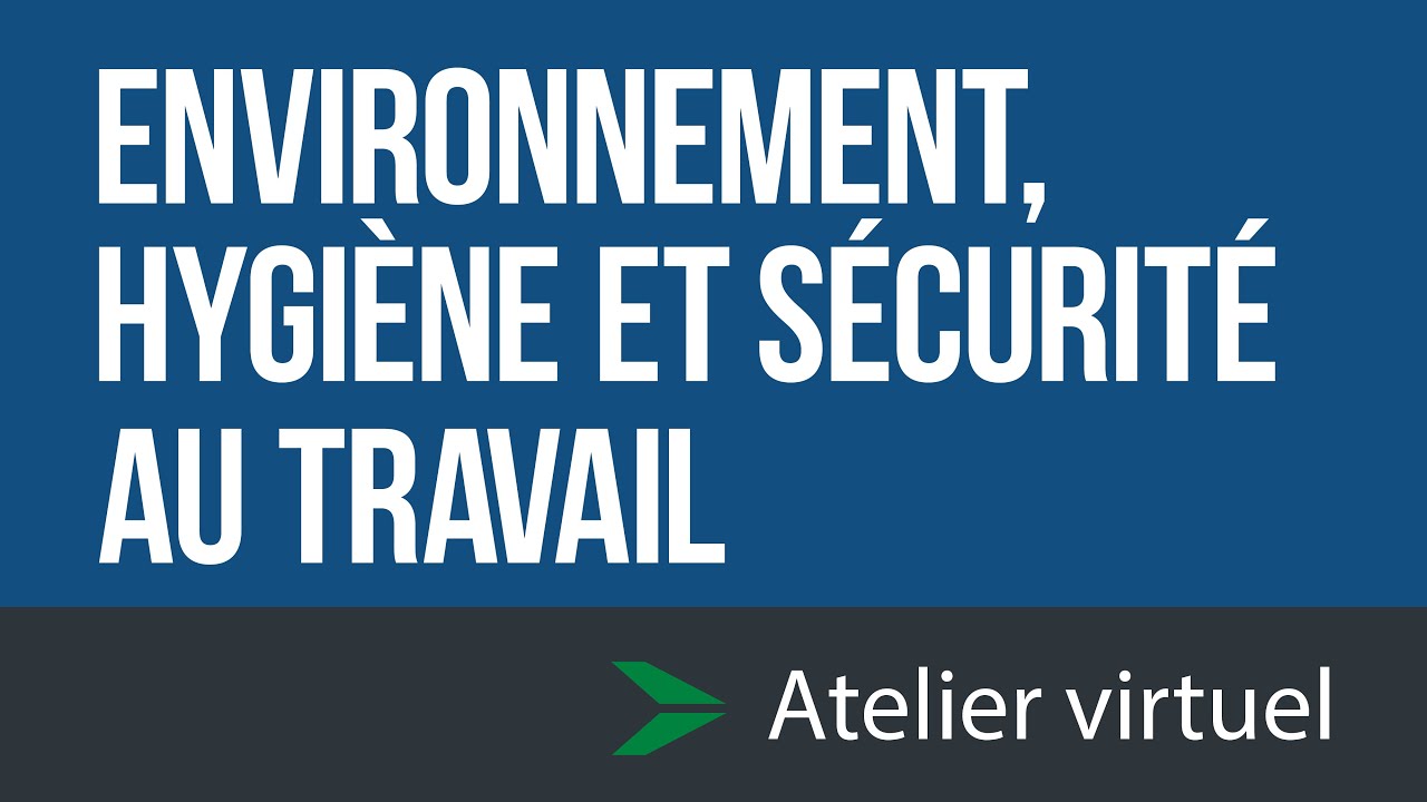 Environnement, hygiène et sécurité au travail - Atelier d'exploration virtuel
