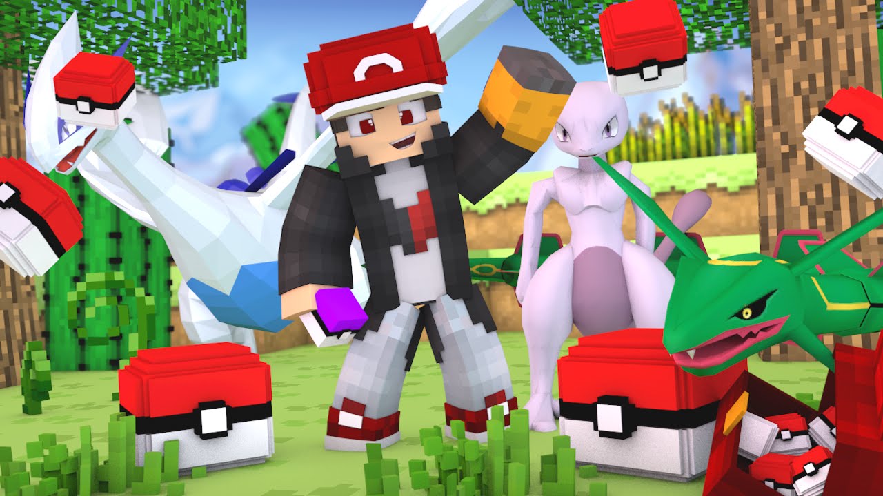 Minecraft:PIXELMON LUCKY BLOCK - TÁ CHOVENDO LENDÁRIOS! - ‹ JUAUM ›