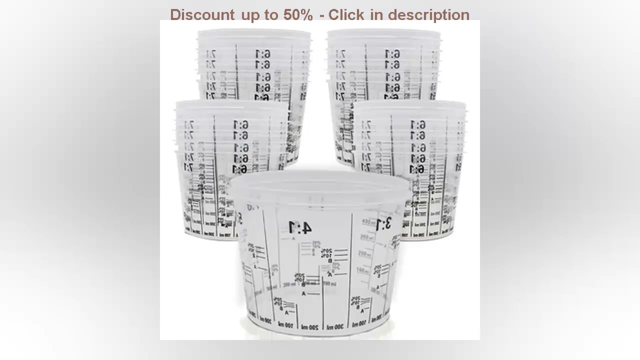 10Pcs Plastic Paint Mixing Cups 300ml 400ml Paint Mixing Calibrated Cup Set Mixing Pot For Accur