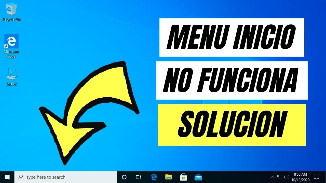 SOLUCI&Oacute;N No Funciona Barra de Tareas, MEN&Uacute; INICIO y Busqueda en Windows 10 (2025) ❌ Error de Sistema