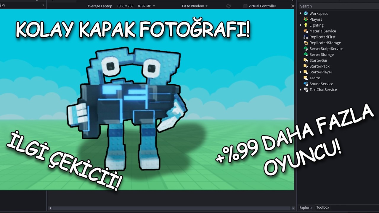 Roblox'ta Nasıl Viral Oyunlardaki Gibi Thumbnailler yapılır?
