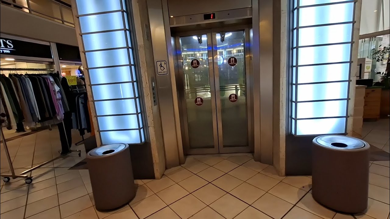 EPIC Schindler glass hydraulic elevator at Panorama Mall - Haifa, Israel
