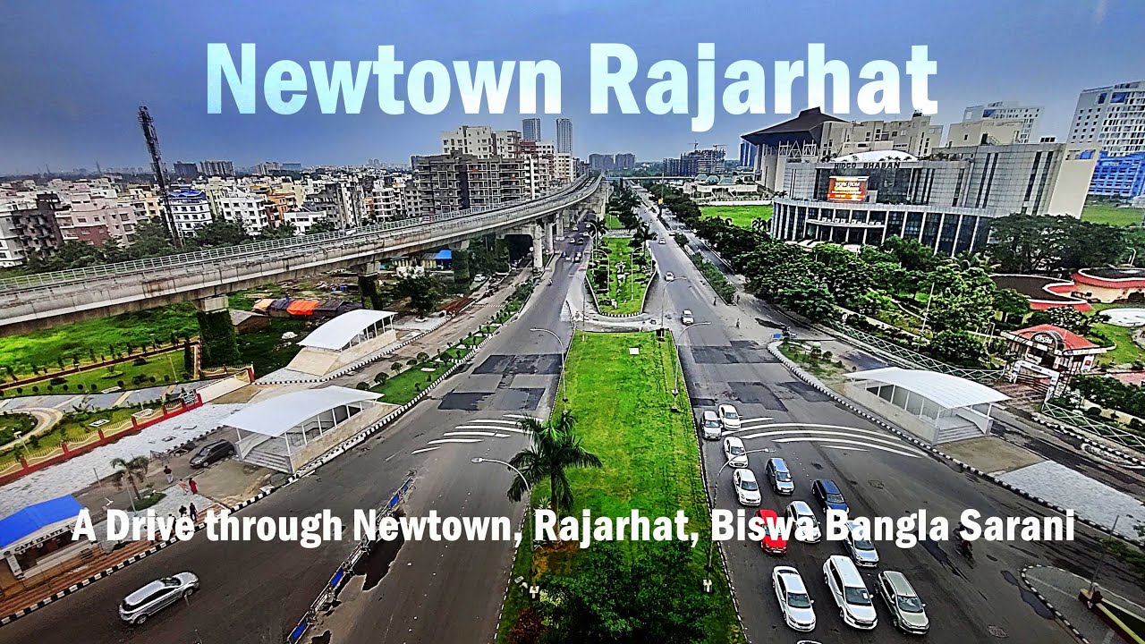 Drive through Newtown Rajarhat, Biswabangla Sarani | Biswabangla Gate | Kolkata City Drive