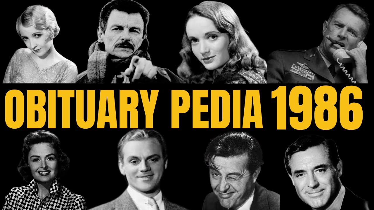 Celebrities Lost in 1986 - Obituary in 1986