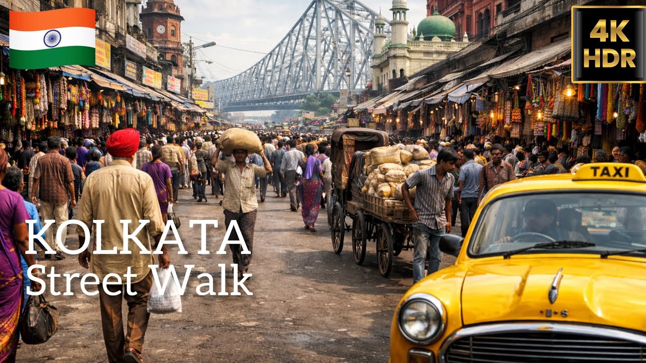Kolkata’s Busiest Streets 🇮🇳 | MG Road to Burrabazar [4K] walk tour No Talking 