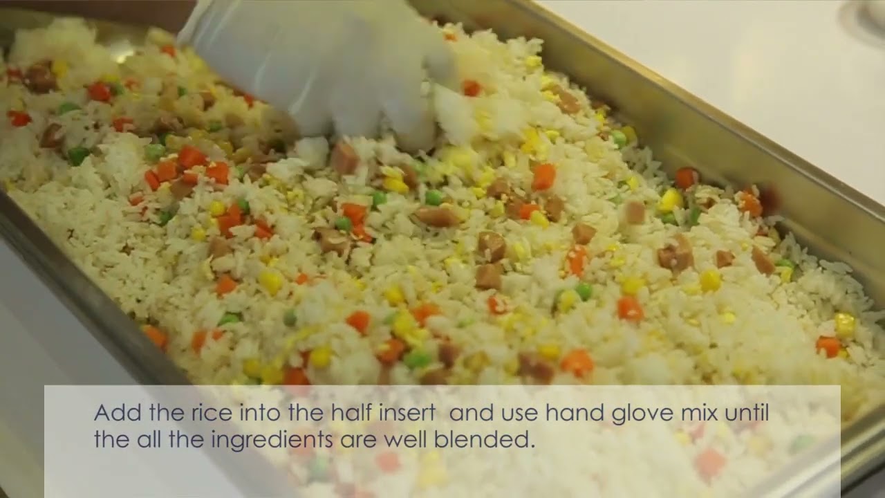 FRIED RICE IN COMBI OVEN
