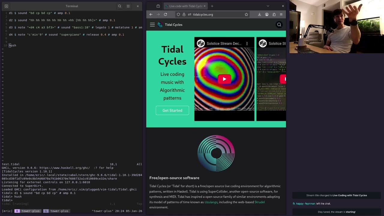 Программирование в реальном времени с использованием Tidal Cycles | Изучение основ