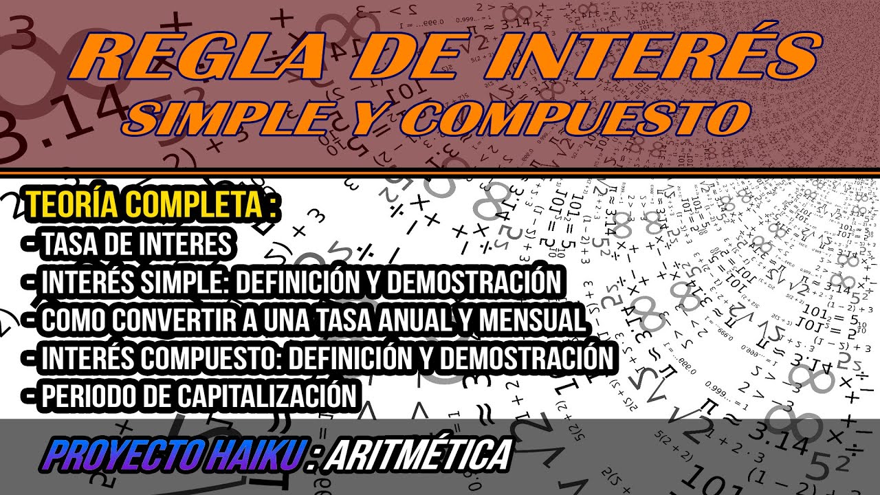 REGLA DE INTERÉS SIMPLE Y COMPUESTO | TEORÍA COMPLETA
