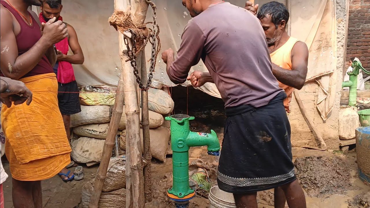  आज घर में चंपाकल डलवाया है Handpump boring
