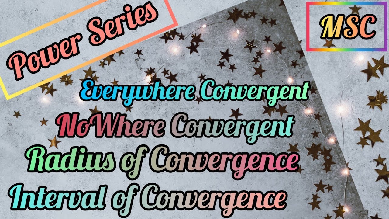 Power Series | Radius of convergence |Mathematical Analysis