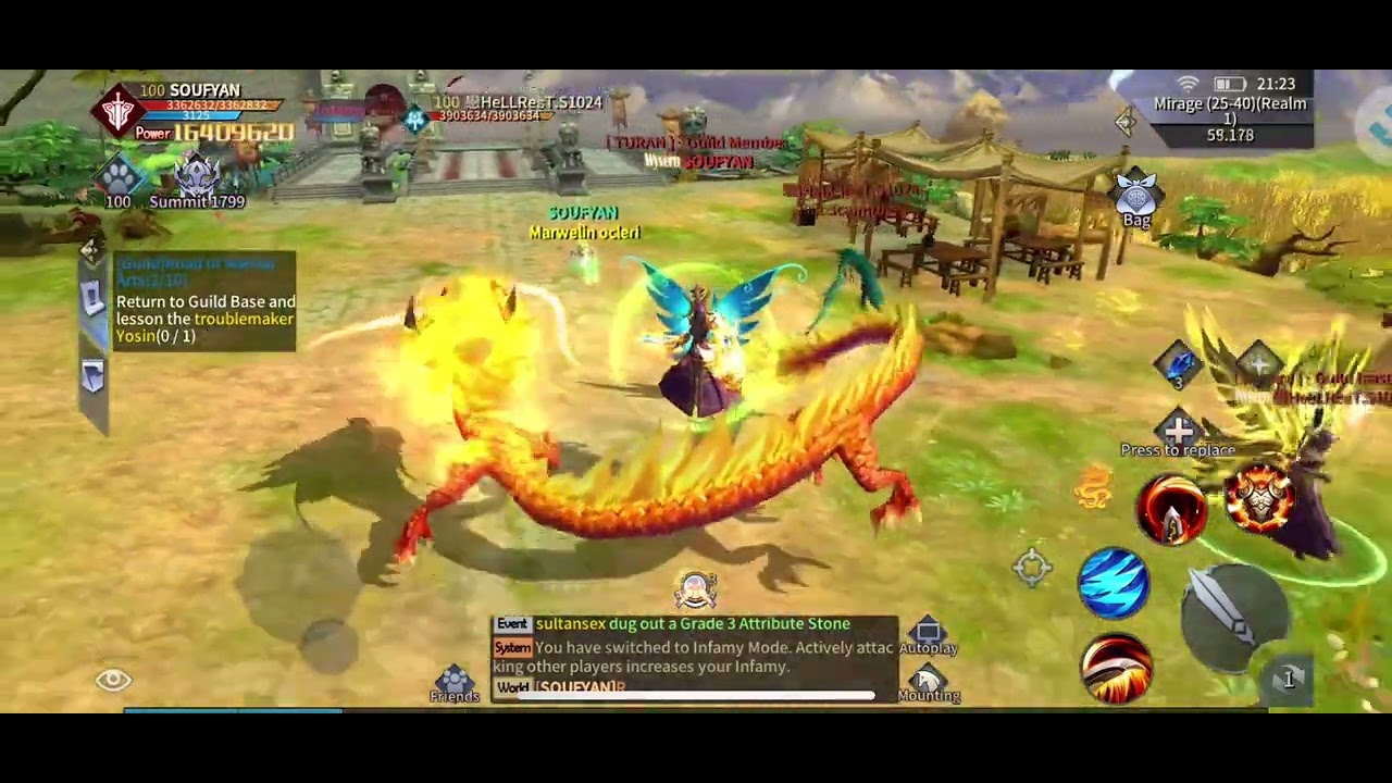 Silkroad online mobile Game .. 18m on zerk Dead vs 16m 😈😈