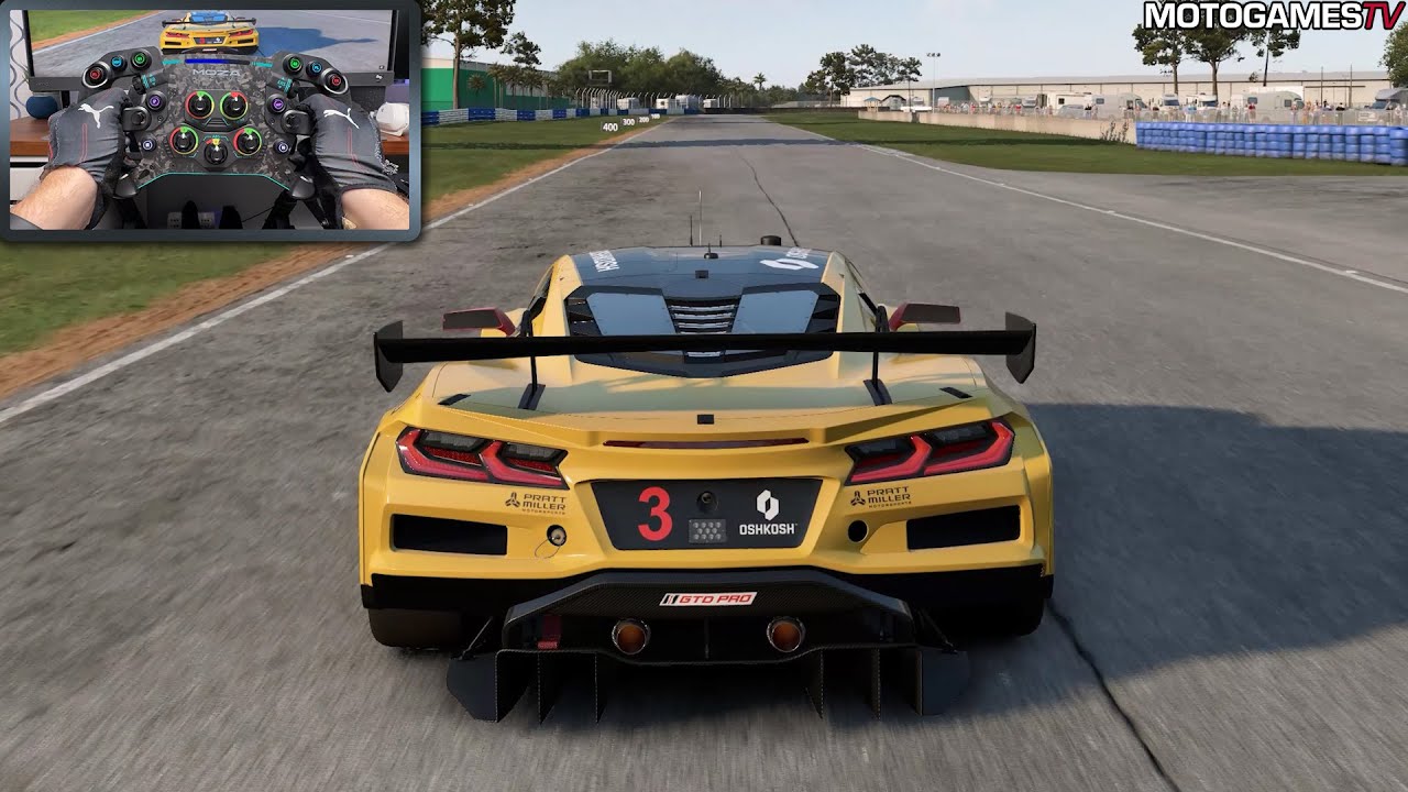 Automobilista 2 - Chevrolet Corvette Z06 GT3.R at Sebring | Moza DD R9 Gameplay