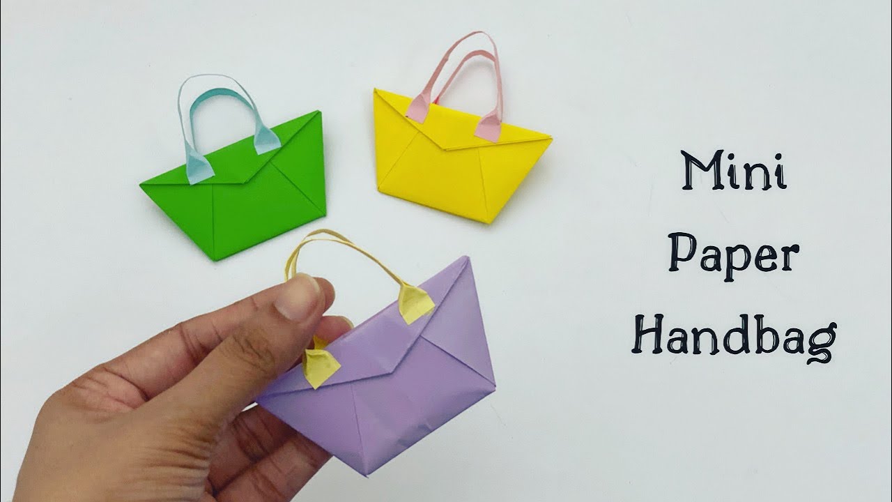 DIY MINI PAPER HANDBAG / Paper Craft / Easy Origami  Handbag DIY / Paper Crafts Easy / Handbag DIY