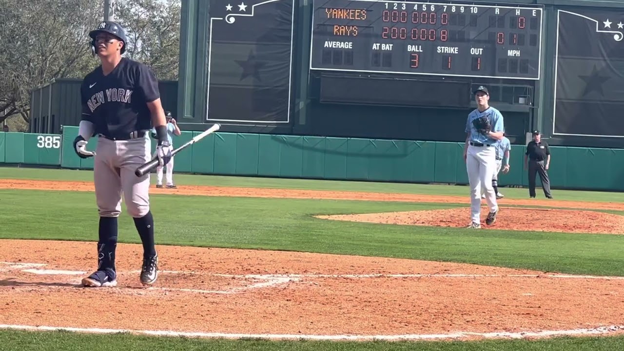 Anthony seigler full AB vs #rays #springtraining #NYYVIDS #yankees ⚾⚾⚾