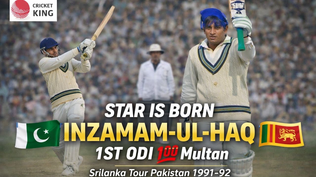 Star Is Born | Inzamam-ul-Haq 1st Odi Hundred in Front of Home Crowd Multan v Srilanka 1992