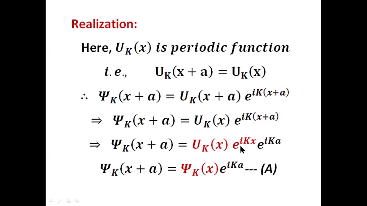 Bloch theorem