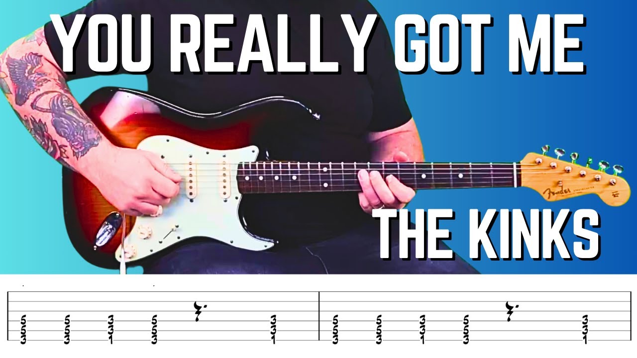 You Really Got Me Guitar Lesson | The Kinks Classic Rock Guitar Tutorial | Free Downloadable Tabs