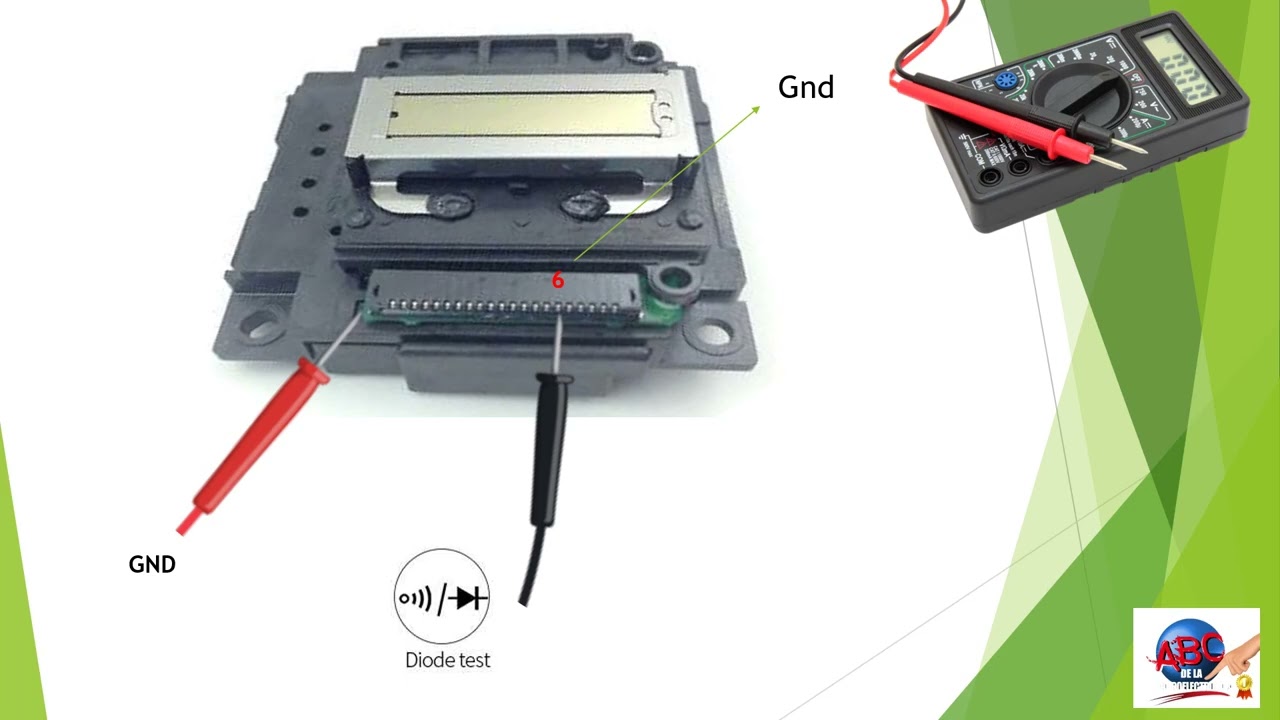DEFINITIVO la MEDICION CABEZAL EPSON para verificar si ESTA EN CORTO o BUENO. MEDICION COMPROBADA
