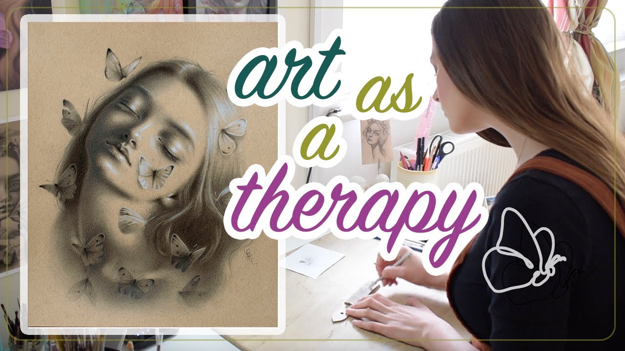 Embracing difficult emotions through art |  ✏️ draw with me studio vlog | art talk