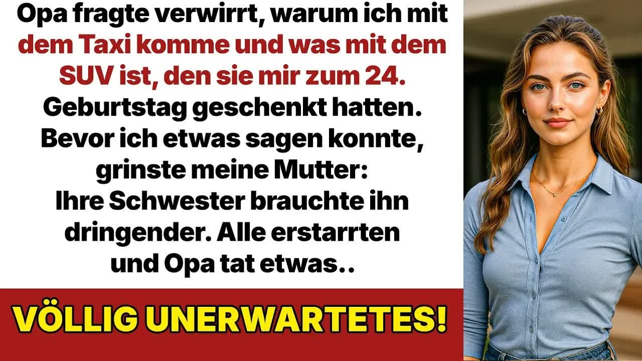Opa fragte überrascht： ＂Warum Taxi？ Wo ist dein SUV？＂ Und genau dann passierte es!