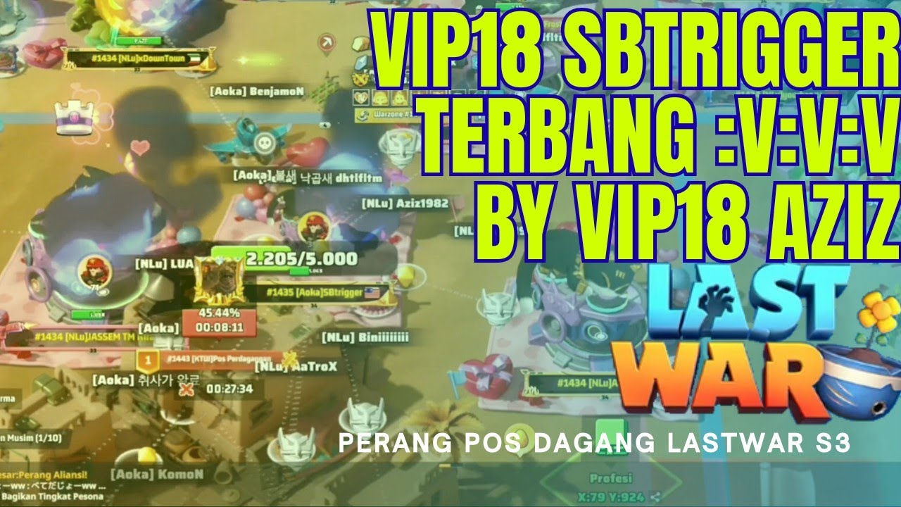 VIP 18 nLU Aziz vs Vip18 Aoka SbTrigger  Perang pos Dagang