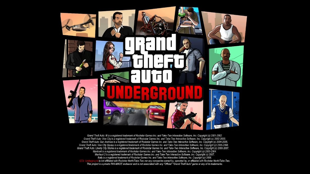 GTA Underground - San Andreas, Vice City, Liberty City, Bullworth Academy & Carcer City in 1 Map Mod