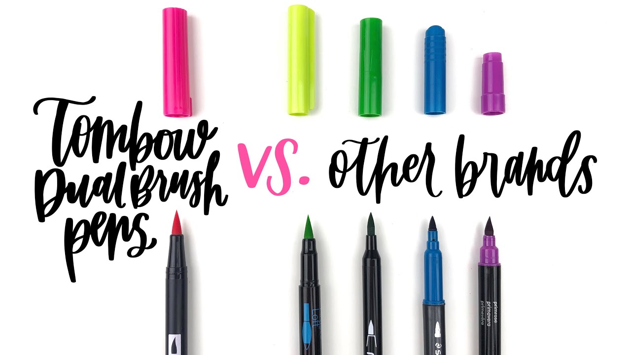 Hand Lettering with Tombow Dual Brush pens vs. other brands