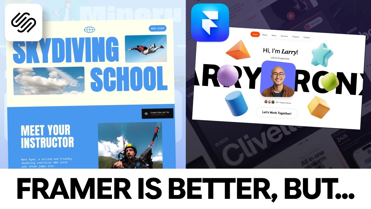 I Built 300+ Websites: Squarespace vs Framer HONEST TAKE