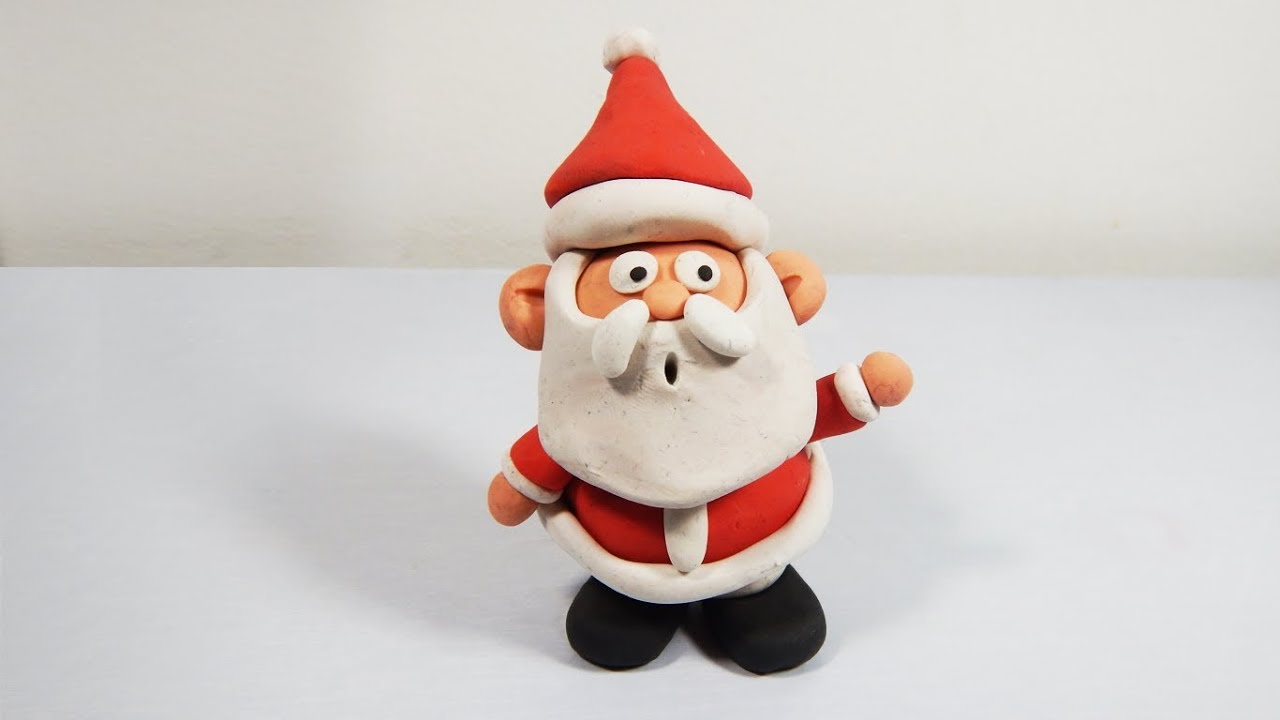 Cómo hacer a Santa Claus/ Papá Noel de plastilina paso a paso fácil, explicado, arcilla polimérica.