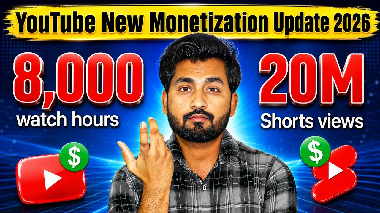 🚨जल्दी इस Trick से Monetize कर लो 😱 Youtube New Monetization Update | 8000 watchtime & 20m views 