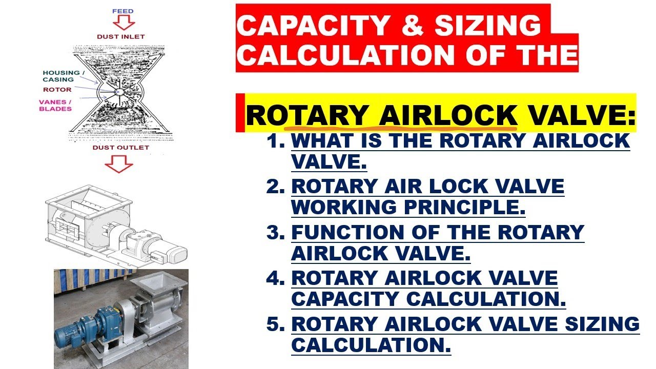 ROTARY AIRLOCK VALVE SIZING & CAPACITY CALCULATION / WORKING PRINCIPLE / FUNCTION/ #rotary #airlock