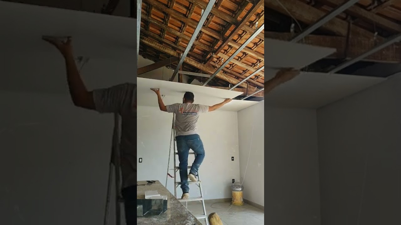 como colocar placas de drywall sem ajudante!!!!!!!