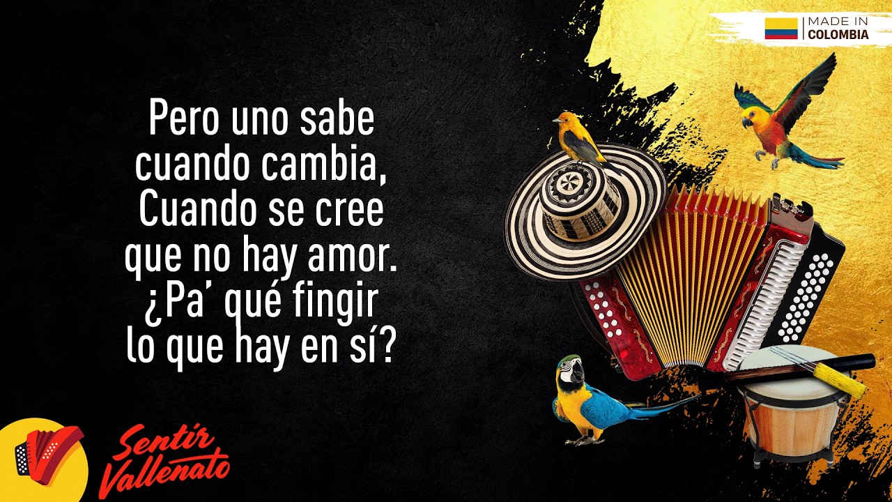 Otro Sol De La Noche, Farid Ortiz & Emilio Oviedo, Video Letra - Sentir Vallenato