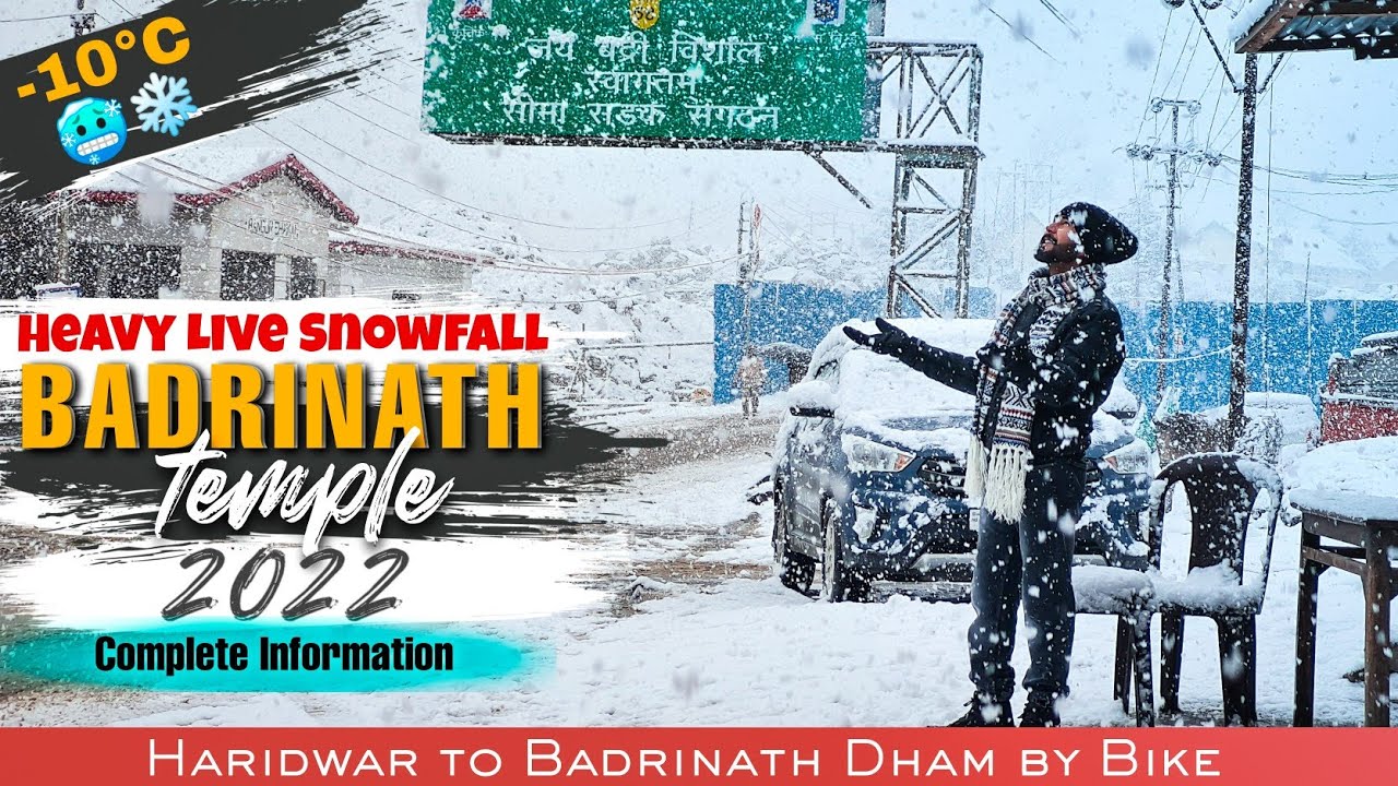 बद्रीनाथ धाम का ऐसा नज़ारा कभी देखा है?😍❄️ First Heavy Snowfall in Badrinath Temple 2022 | vlog 119