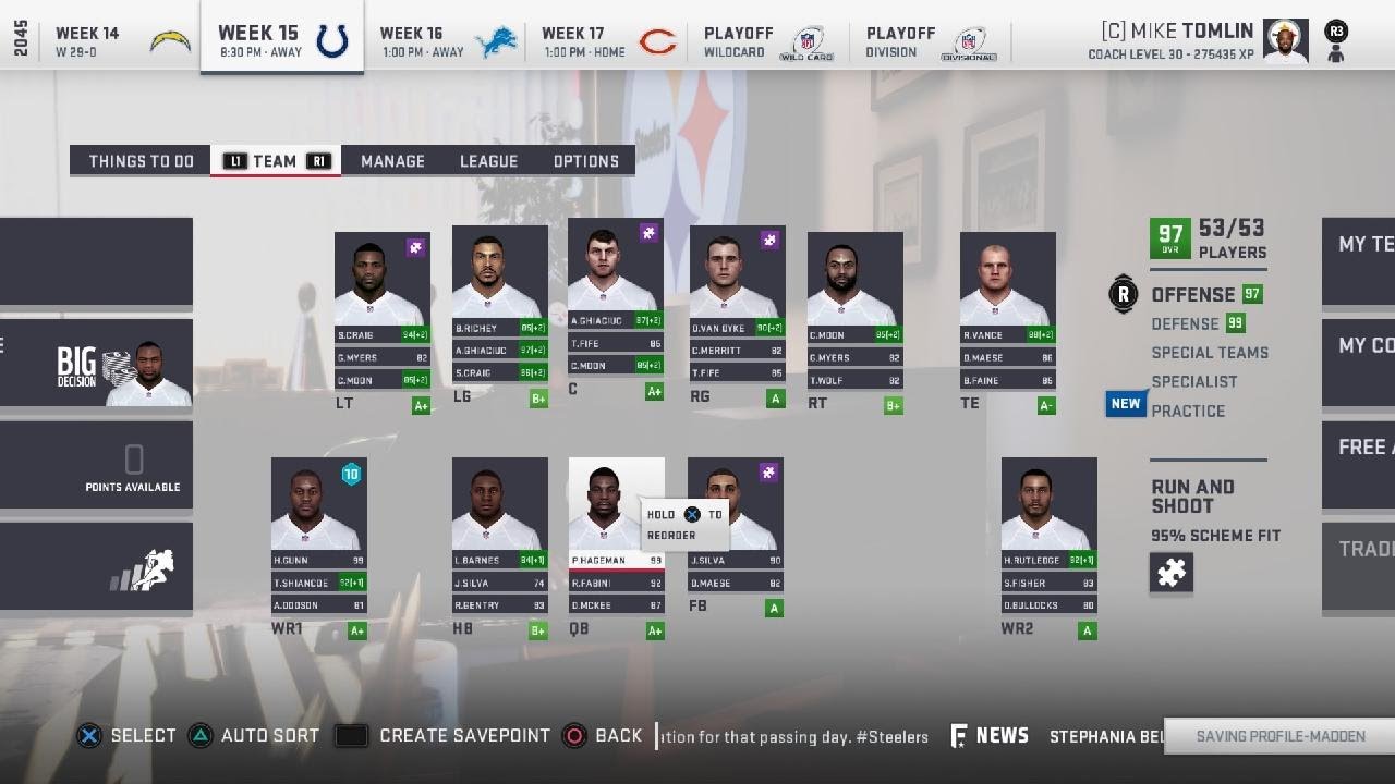 Madden 19 fantasy franchise playthrough Year 28 Week 14 part 2