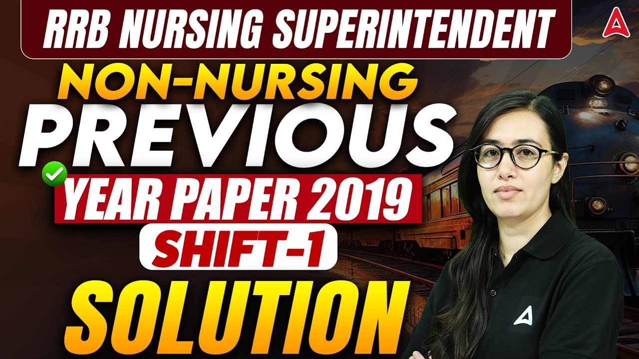 RRB Non-Nursing Previous Year Question Paper Solved 2019 | Shift - 1 | RRB Non Nursing PYQ Questions