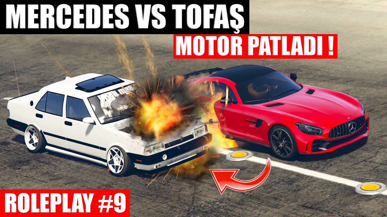 GTA 5 ROLEPLAY #9 TOFAŞ VS MERCEDES !! MOTOR PATLADI !!