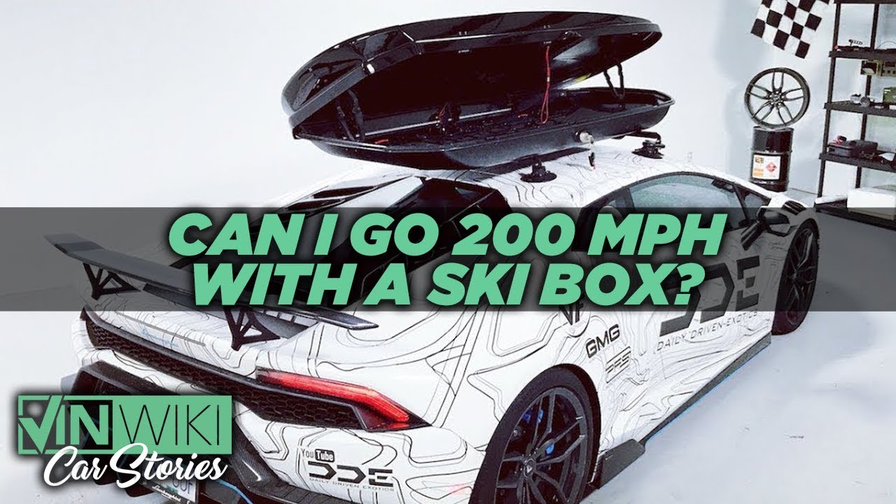 How fast can a Lamborghini go with a ski-box on it?