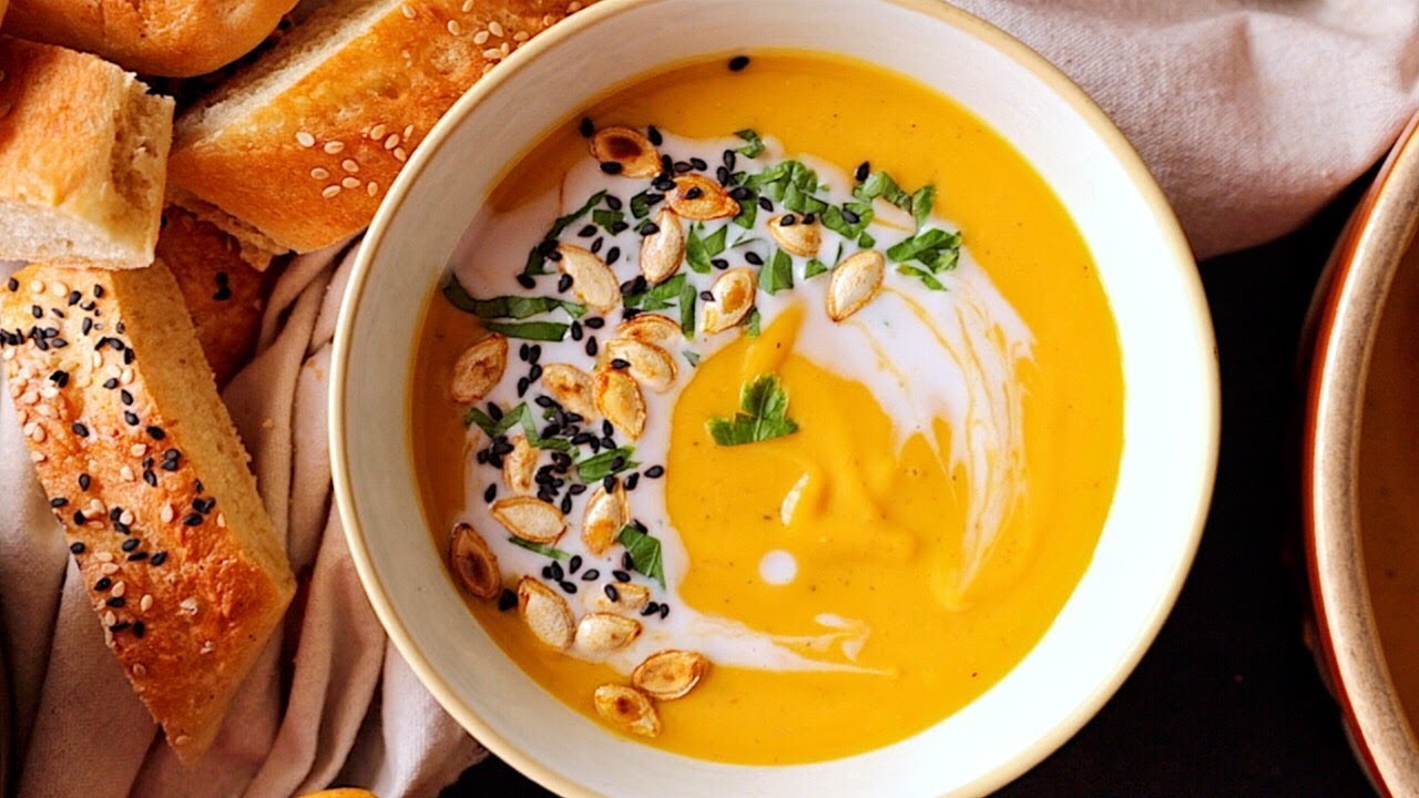 BUTTERNUT SQUASH SOUP| CREAMY| EASY| HEALTHY