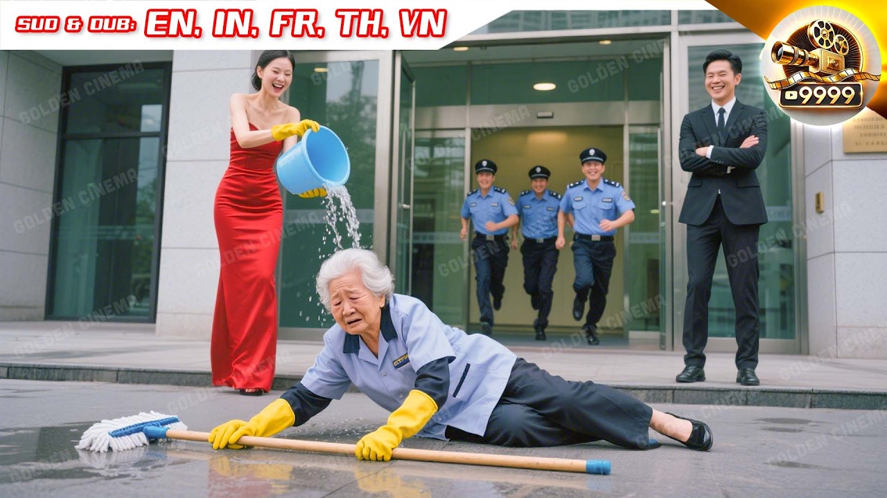 Old Janitor Humiliated By The Rich Pouring Water On Her, Turns Out She Is Mother Of The Richest CEO