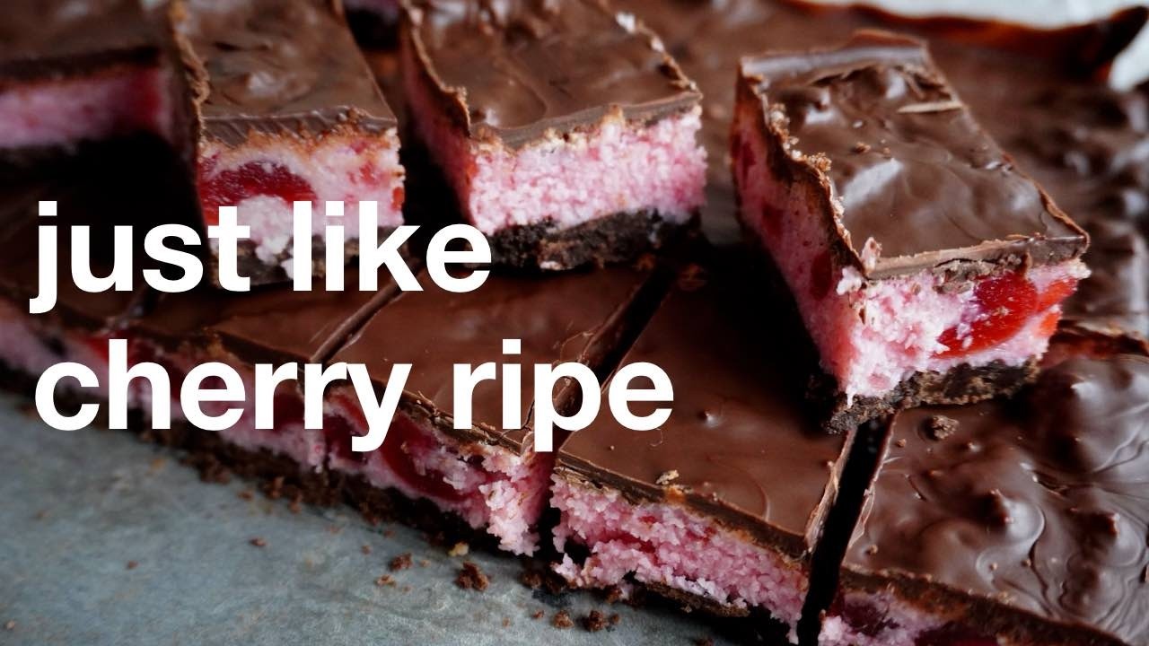 Amazing Cherry Ripe Slice from Scratch | Classic Aussie Treat! 🇦🇺