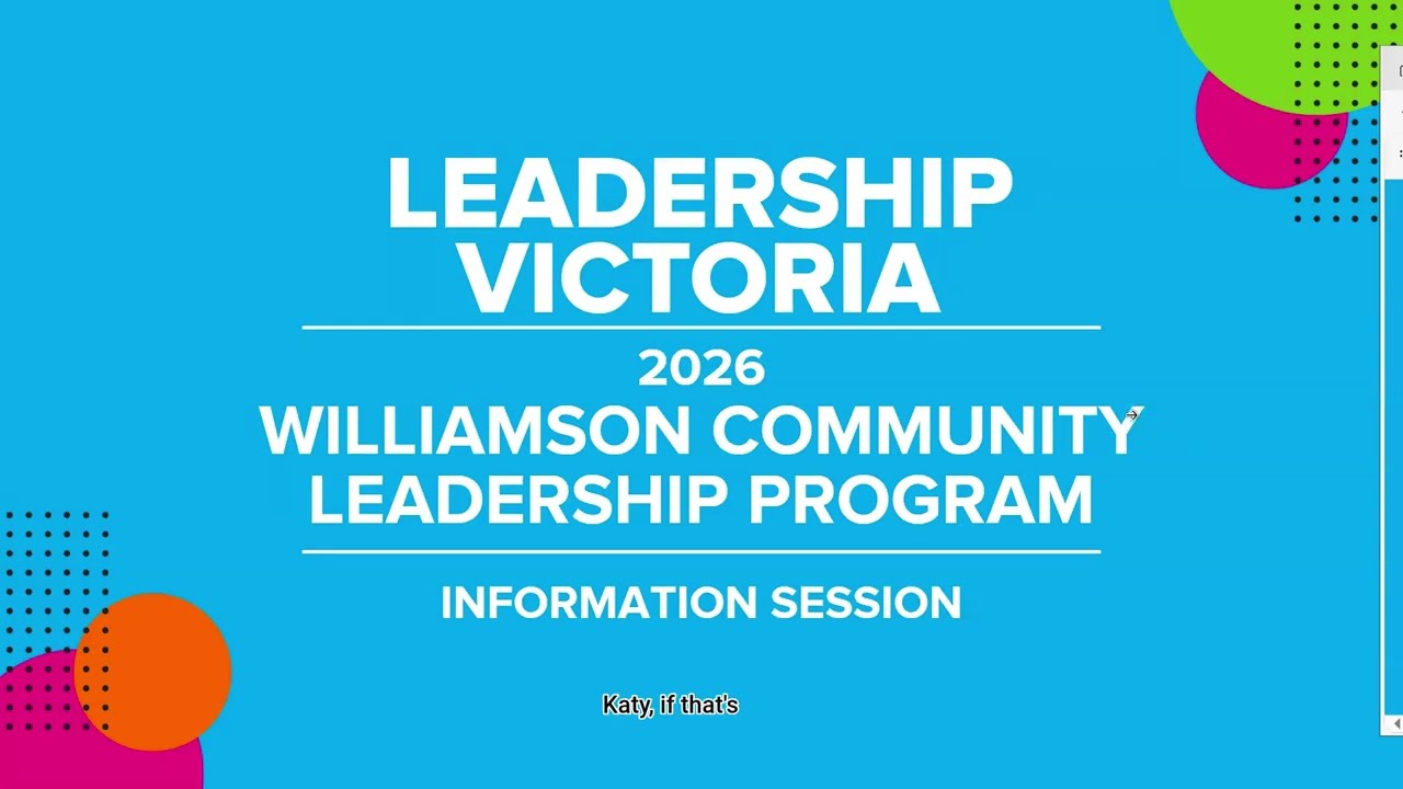 Williamson Community Leadership Program 2026 | Information Session Webinar