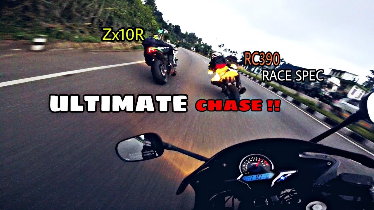 Zx10R Chased by Race Spec RC390 & CBR 250R😈
