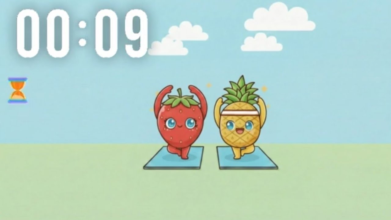 Fruits Club: Join Strawberry & Pineapple for Fun Exercises!🍓🍍#shorts #shortvideo #explore #exercise