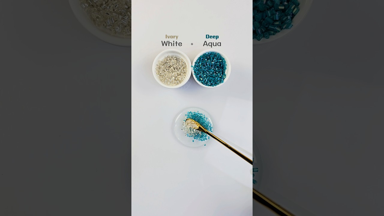 Mixing Ivory White + Deep Aqua is my happy place! Playing with colors is pure bliss! 🥳⭐️