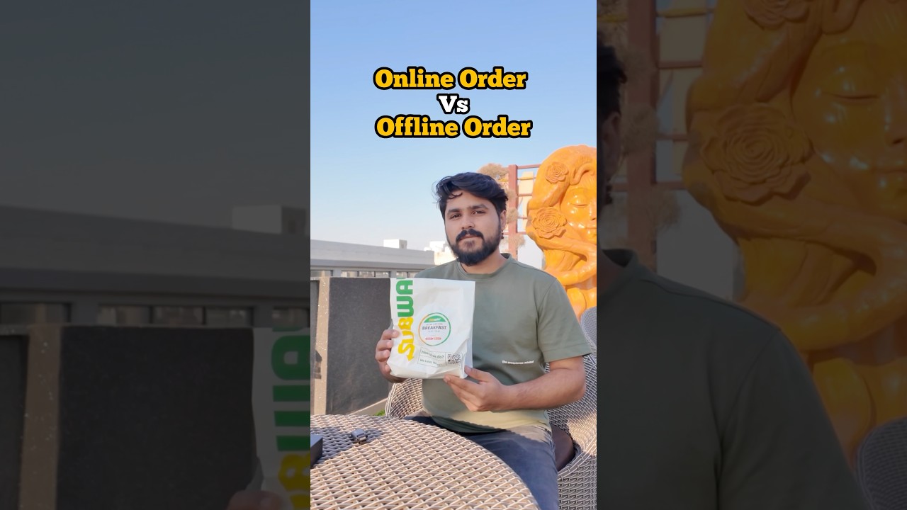 Testing Online Vs Offline Order 😍🤯!! #foodchallange #subway #shorts #subway #onlinevsoffline
