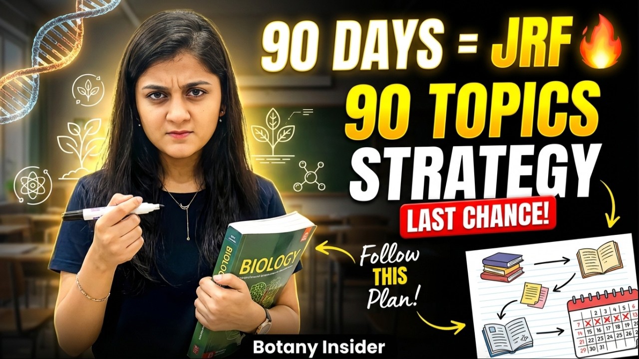“90 Days 90 Topics Strategy 🔥 | JRF Qualified Roadmap to Crack CSIR NET”