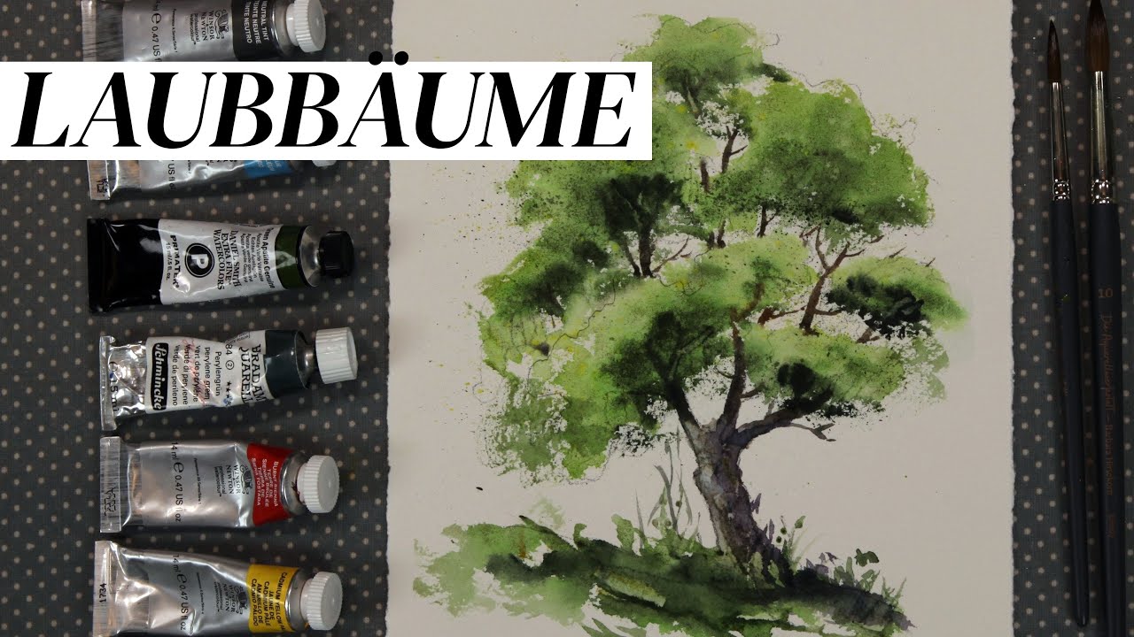 Bäume im Aquarell